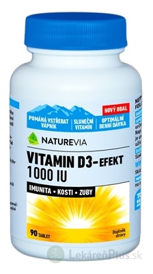 NATUREVIA VITAMIN D3-EFEKT 1000 I.U. tbl 1x90 ks