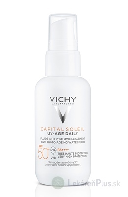 VICHY CAPITAL SOLEIL UV-AGE DAILY denný fluid proti fotostarnutiu pleti s ochranným faktorom SPF50+, 1x40 ml