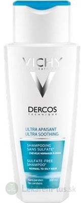 VICHY DERCOS ULTRA SOOTHING Sensitive gras šampón na mastné vlasy (M9070100) 1x200 ml