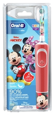 Oral-B KIDS MICKY elektrická detská zubná kefka (od 3 rokov) + 4 nálepky, 1x1 set