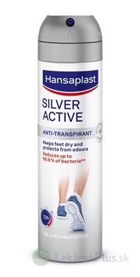 Hansaplast SILVER ACTIVE Sprej na nohy antiperspirant (72 h) 1x150 ml