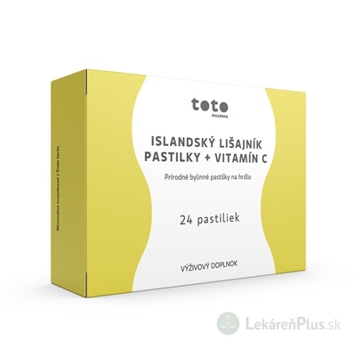 TOTO ISLANDSKÝ LIŠAJNÍK + VITAMÍN C pastilky 1x24 ks