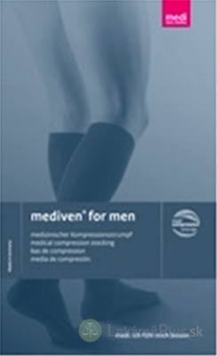 mediven active for men lýtkové pančuchy veľkosť 7, (II.KT), normálne, čierne 1x1 pár