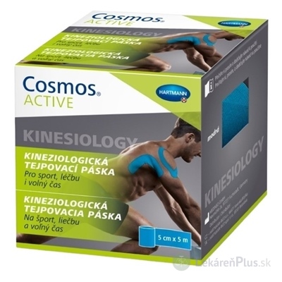 Cosmos ACTIVE Kineziologická tejpovacia páska modrá (5 cm x 5 m) 1x1 ks