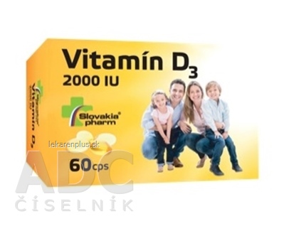 Slovakiapharm Vitamín D3 2000 IU cps mol 1x60 ks