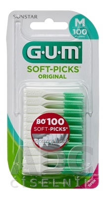 GUM Soft-Picks Original gumové medzizubné kefky, s fluoridmi, Medium 1x100 ks