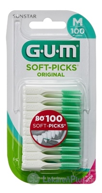 GUM Soft-Picks Original gumové medzizubné kefky, s fluoridmi, Medium 1x100 ks