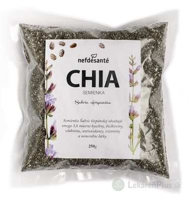 nefdesanté CHIA semienka semená Šalvie (Salvia Hispanica) 1x250 g