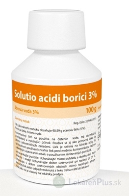 Solutio acidi borici 3% sol der (fľ.HDPE) 1x100 g