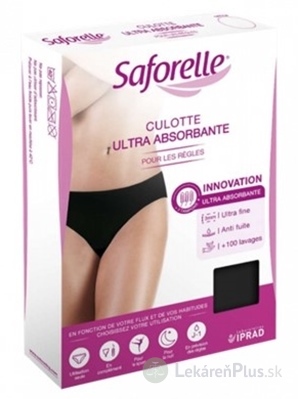 Saforelle CULOTTE ULTRA ABSORBANTE 44 menštruačné nohavičky, čierna farba 1x1 ks