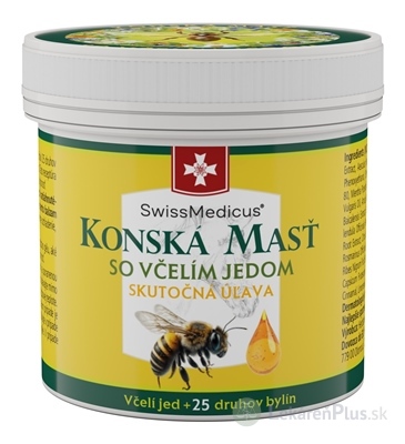 SwissMedicus KONSKÁ MASŤ SO VČELÍM JEDOM 25 druhov bylín 1x150 ml