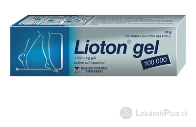 Lioton gel 100 000 gel (tuba Al) 1x30 g