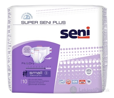 Seni SUPER SENI PLUS small 1 plienkové nohavičky (obvod 55-80 cm) 1x10 ks