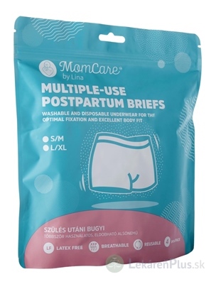 MomCare Popôrodné nohavičky na viacnásobné použitie, veľkosť S-M, 1x4 ks