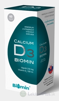 Biomin CALCIUM S VITAMÍNOM D3 cps 1x60 ks