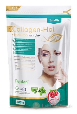 JutaVit Rybí Kolagén + Hyaluron komplex prášok, malinová príchuť 1x200 g