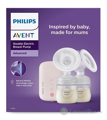 AVENT Elektr. ODSÁVAČKA MLIEKA DUO Advanced (SCF397/31) (2ks fľaša 125 ml, 5ks vrecko na materské mlieko 180 ml) 1x1 set