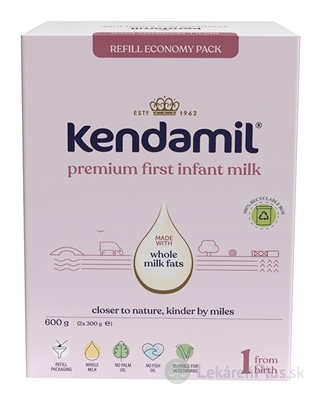 KENDAMIL Premium 1 Box počiatočná mliečna dojčenská výživa (od narodenia) 1x600 g