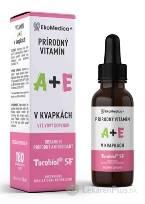 EkoMedica SK Prírodný Vitamín A+E kvapky 1x30 ml