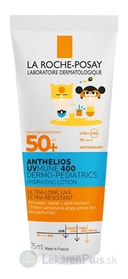 LA ROCHE-POSAY ANTHELIOS DP LOTION SPF50+ hydratačné mlieko pre deti s ochranným faktorom 1x75 ml