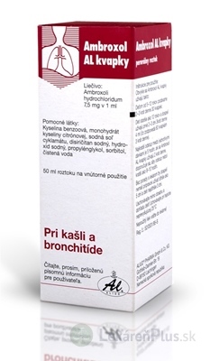 Ambroxol AL kvapky gtt por (fľ.skl.hnedá) 1x50 ml