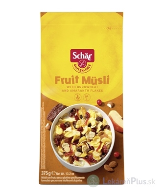 Schär Fruit Müsli bezgluténové müsli s ovocím, 1x375 g