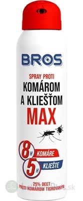 BROS spray proti komárom a kliešťom MAX 1x90 ml