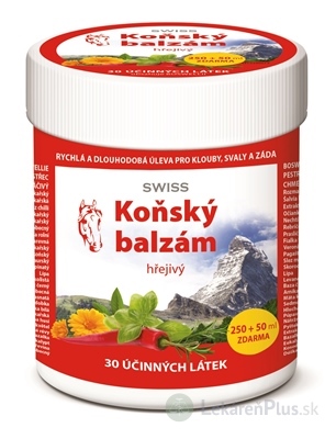 KONSKÝ BALZAM SWISS hrejivý 250+50 ml zadarmo (300 ml)