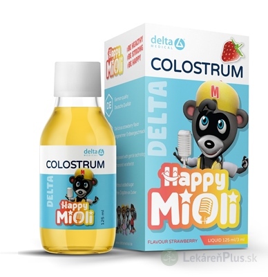 DELTA COLOSTRUM MiOli Jahoda tekuté 1x125 ml