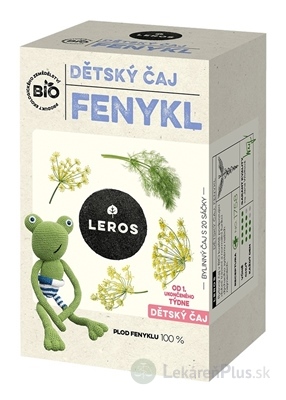 LEROS BIO DETSKÝ ČAJ FENIKEL nálevové vrecká (od 1+ týždňa) (inov. 2021) 20x1,5 g (30 g)