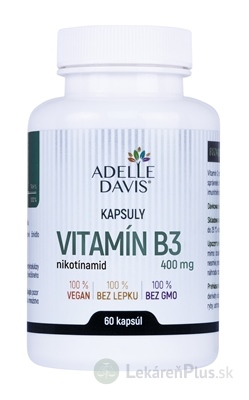 Adelle Davis VITAMÍN B3, nikotínamid 400 mg cps 1x60 ks