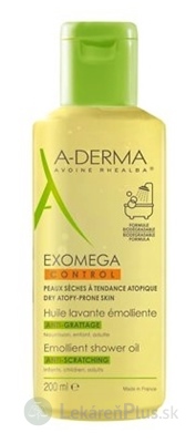 A-DERMA EXOMEGA CONTROL Sprchový olej emolienčný, zvláčňujúci 1x200 ml