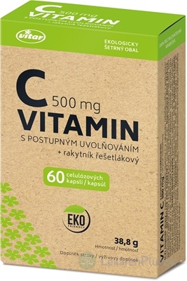 VITAR VITAMÍN C 500 mg + rakytník cps s postupným uvoľňovaním 1x60 ks