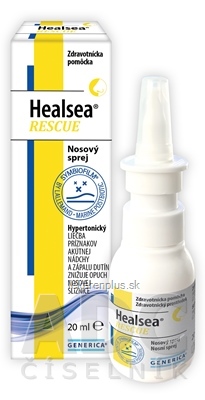 GENERICA Healsea RESCUE hypertonický nosový sprej 1x20 ml