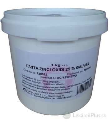 PASTA ZINCI OXIDI 25% GALVEX pst 1x1 kg