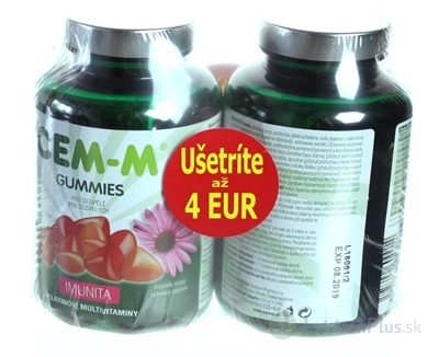 CEM-M GUMMIES IMUNITA želatínové multivitamíny s Echinaceou (zľava 4€) 2x60 (120 ks)