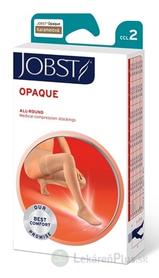 JOBST OPAQUE kompresívne stehenné pančuchy II.KT, s lemom, s otvorenou špičkou, karamelové, veľ. IV., 1x1 pár