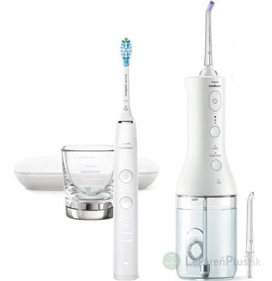 Philips Sonicare DiamondClean Power Flosser Combo sonická zubná kefka 1 ks + ústna sprcha (250 ml), (HX3886/41) 1x1 set