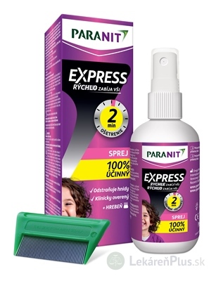 PARANIT EXPRESS SPREJ 95 ml + hrebeň, 1x1 set