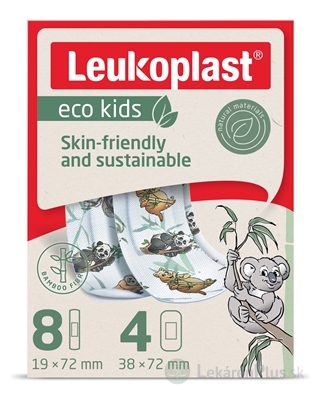 LEUKOPLAST ECO KIDS náplasť na rany pre deti, 2 veľkosti, 1x12 ks