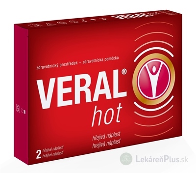 VERAL HOT hrejivá náplasť 1x2 ks