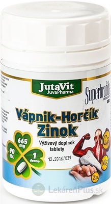 JutaVit Vápnik Horčík Zinok tbl 1x90 ks