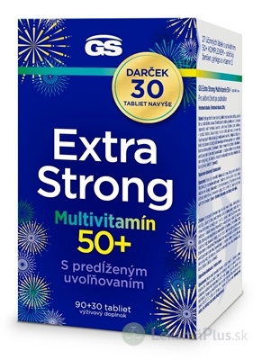 GS Extra Strong Multivitamín 50+, Darček tbl (inov.2025) 90+30 navyše (120 ks)