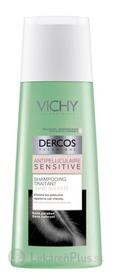 VICHY DERCOS ANTI-PELLICULAIRE SENSITIVE šampón proti lupinám, citlivá pokožka (M3533102) 1x200 ml