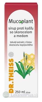 Mucoplant Sirup proti kašľu so skorocelom a medom sir (fľ.skl.hnedá) 1x250 ml