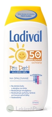 Ladival PRE DETI ALLERG SPF 50+ gél na opaľovanie 1x200 ml