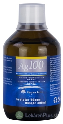 Pharma Activ Koloidné striebro Ag100 hustota 40ppm, 1x300 ml