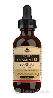 Solgar Vitamín D3 2500 IU tekutý, pomarančová aróma 1x59 ml