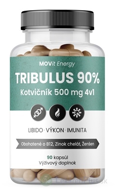 MOVit TRIBULUS 90% Kotvičník 500 mg 4v1 cps 1x90 ks