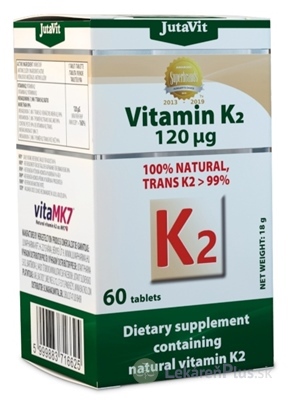 JutaVit Vitamín K2 prírodný 120 µg tbl 1x60 ks